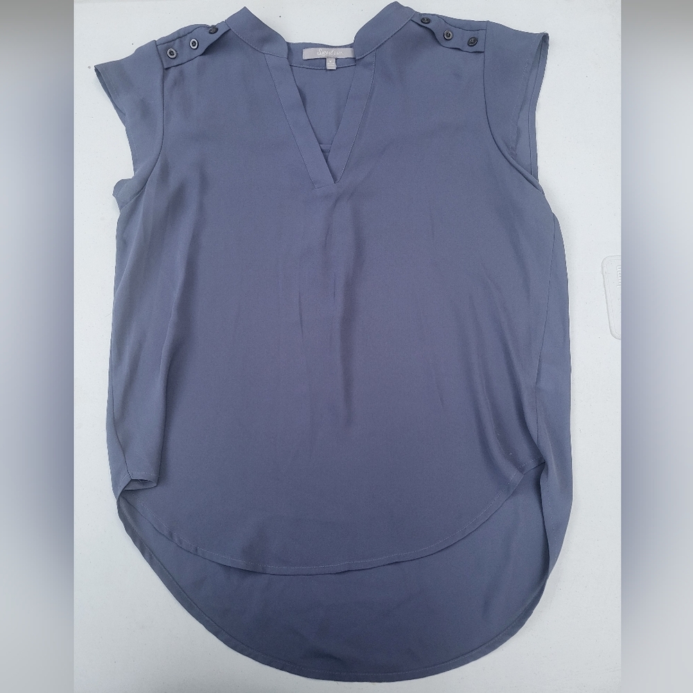 Sweet Rain Women's Slate V-Neck Blouse